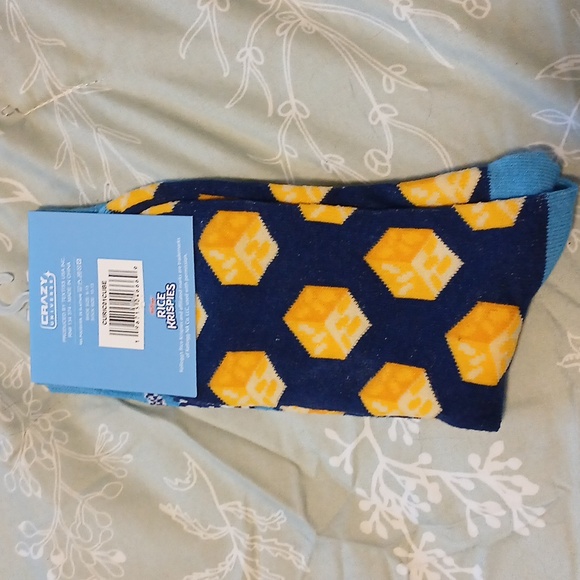 NWT Kellogg's Rice Krispies Crew Socks Unisex 6-13 - Picture 3 of 4